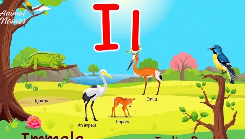 Diverse Animal Types Starting with I